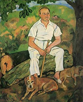 Andre Utter and His Dogs 1932 By Suzanne Valadon
