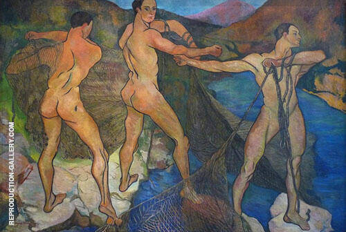 Casting The Net 1914 by Suzanne Valadon | Oil Painting Reproduction