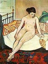 Nude with a Striped Blanket By Suzanne Valadon