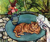 Raminou with Picher with Carnations 1932 By Suzanne Valadon