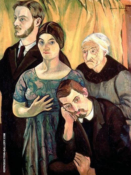 Self Portrait with Her Family 1910 | Oil Painting Reproduction