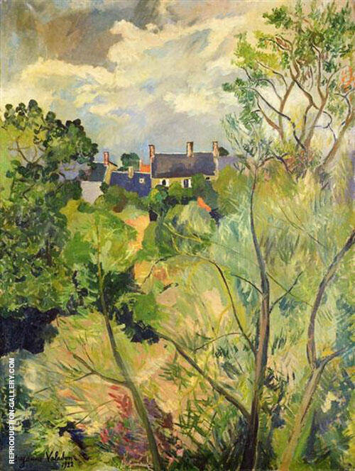 View from My Window in Genets Brittany 1922 | Oil Painting Reproduction