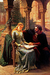 Abelard and his Pupil Heloise By Edmund Leighton