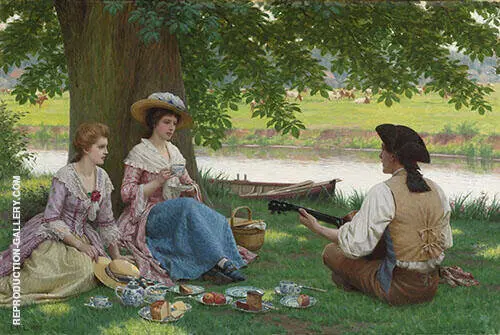 A Picnic Party By Edmund Leighton