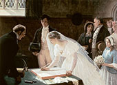 Signing The Register By Edmund Leighton