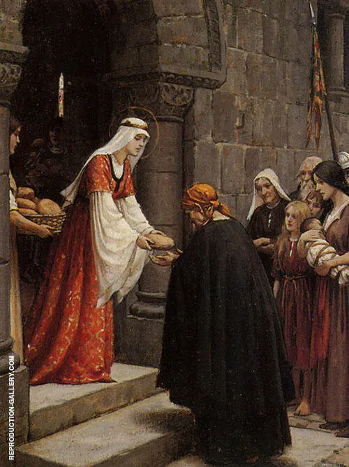 The Charity of Elisabeth of Hungary By Edmund Leighton