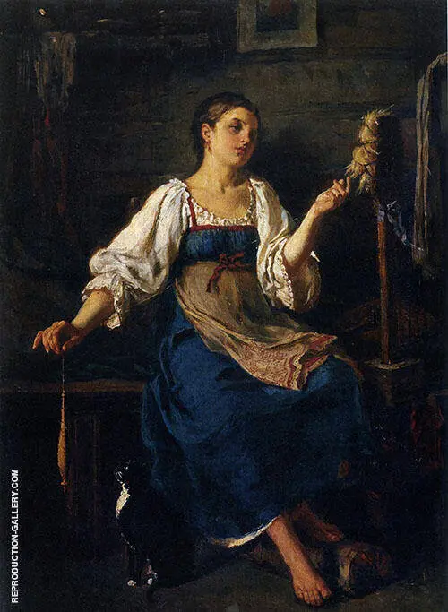 The Spinner 1864 By Firs Sergeyevich Zhuravlev