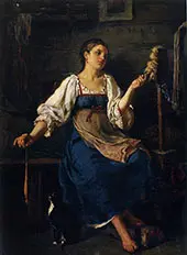 The Spinner 1864 By Firs Sergeyevich Zhuravlev