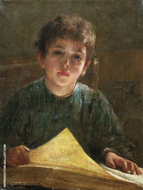 Boy with a Book By Firs Sergeyevich Zhuravlev