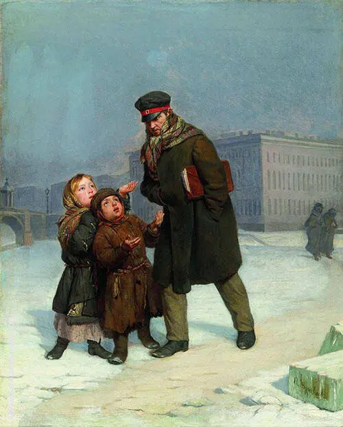 The Beggar Children By Firs Sergeyevich Zhuravlev