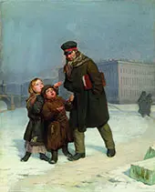 The Beggar Children By Firs Sergeyevich Zhuravlev
