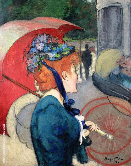 Woman with Umbrella 1891 By Louis Anquetin