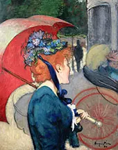 Woman with Umbrella 1891 By Louis Anquetin