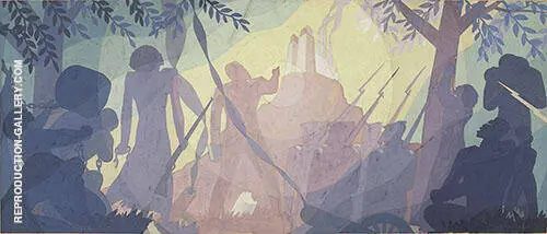 Study for Aspects of Negro Life An Idyll of The Deep South 1934 By Aaron Douglas