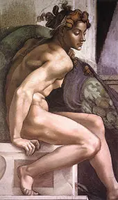 Ignudo 1509 I By Michelangelo