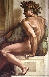 Ignudo 1509 II By Michelangelo