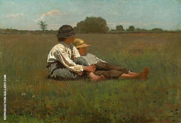 Boys in a Pasture by Winslow Homer | Oil Painting Reproduction