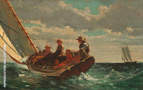 Breezing up 1873 by Winslow Homer | Oil Painting Reproduction