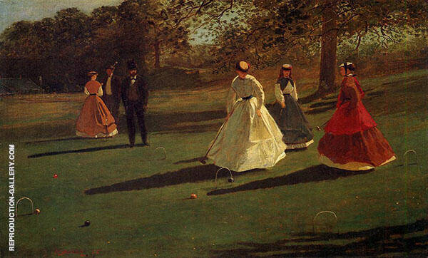 Croquet Players 1865 by Winslow Homer | Oil Painting Reproduction