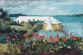 Flower Garden and Bungalow Bermuda 1899 By Winslow Homer