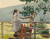 On the Stile 1878 By Winslow Homer