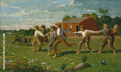 Snap The Whip 1872 by Winslow Homer | Oil Painting Reproduction