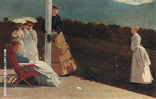 The Croquet Match 1869 by Winslow Homer | Oil Painting Reproduction