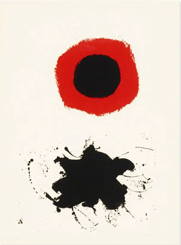 Red Halo White Ground l By Adolph Gottlieb