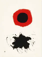 Red Halo White Ground l By Adolph Gottlieb