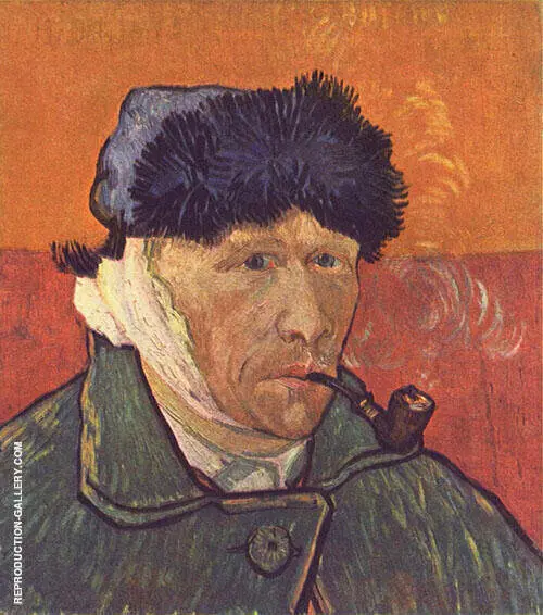 Self Portrait with Bandaged Ear and Pipe 1889 By Vincent van Gogh