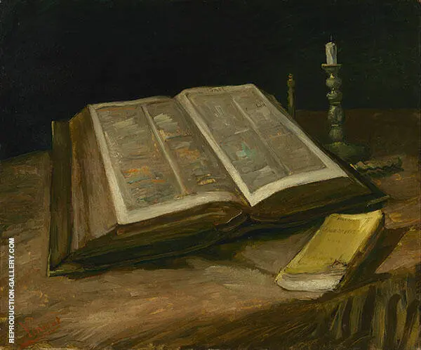 Still Life with Bible 1885 By Vincent van Gogh