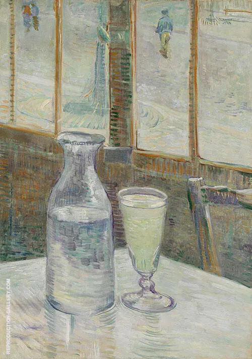 Still Life with Glass of Absinthe and a Carafe 1887 By Vincent van Gogh
