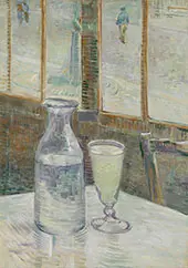 Still Life with Glass of Absinthe and a Carafe 1887 By Vincent van Gogh