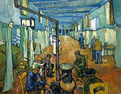 Ward in The Hospital in Arles 1889 By Vincent van Gogh