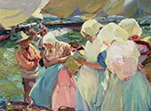 Fisherwomen on the Beach By Joaquin Sorolla