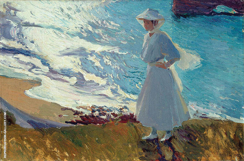 Maria On the Beach at Biarritz | Oil Painting Reproduction
