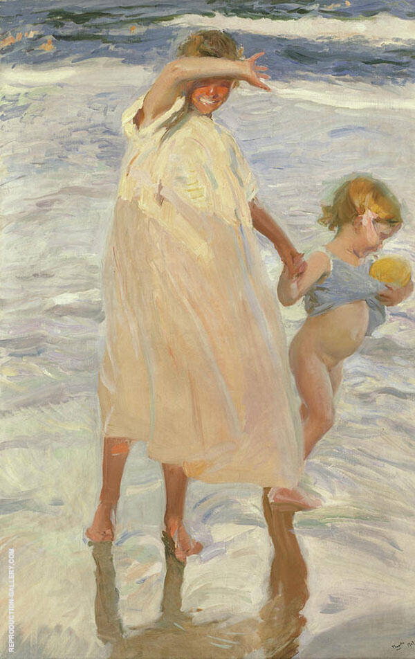 Two Sisters Valencia by Joaquin Sorolla | Oil Painting Reproduction