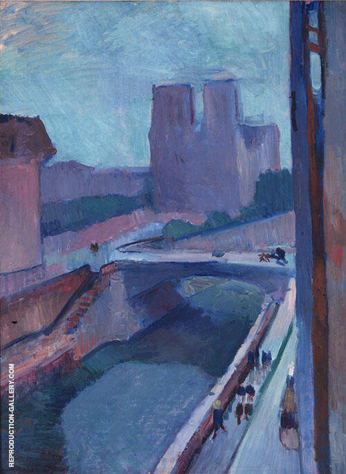 A Glimpse of Notre Dame in The Late Afternoon 1902 | Oil Painting Reproduction