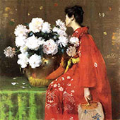 Spring Flowers Peonies 1889 By William Merritt Chase