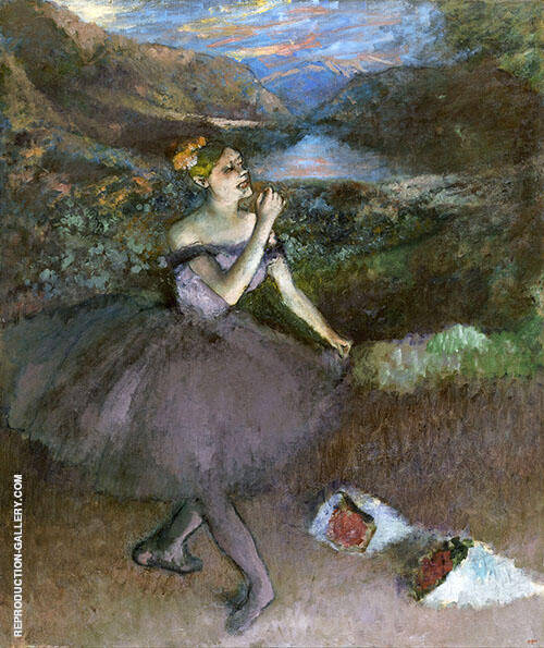 Dancer with Bouquets c1895 by Edgar Degas | Oil Painting Reproduction