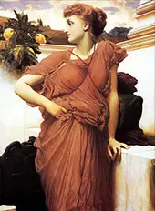 At the Fountain By Frederic Leighton