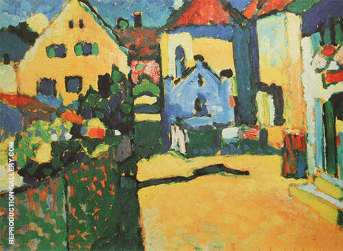 Grungasse in Murnau 1909 by Wassily Kandinsky | Oil Painting Reproduction