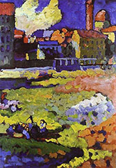 Munich Schwabing with The Church of St Ursula 1908 By Wassily Kandinsky