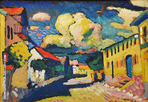 Street in Murnau - A Village Street 1908 | Oil Painting Reproduction