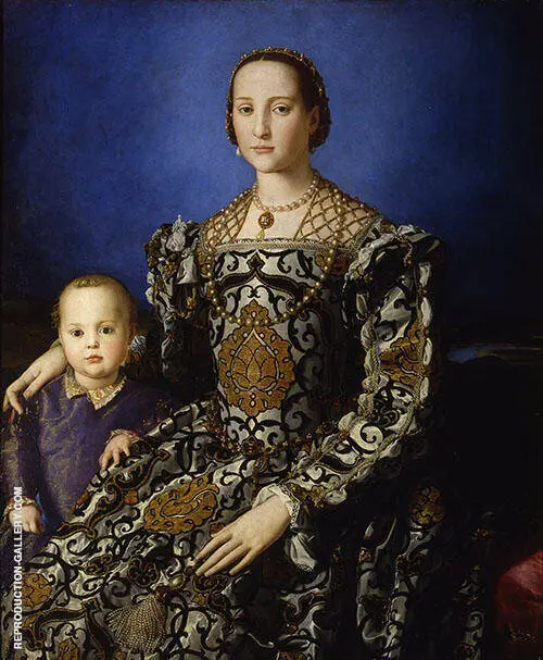 Eleonora di Toledo with her son Giovanni de Medici 1544 By Agnolo Bronzino