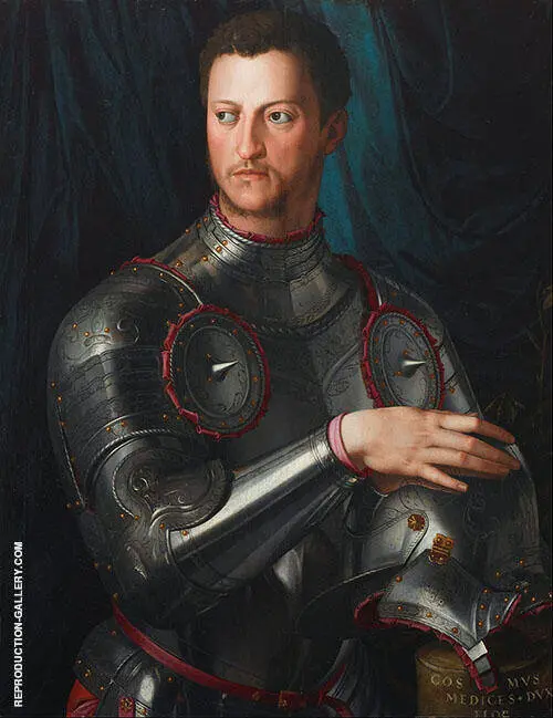 Portrait Cosimo I de Medici in Armour 1545 By Agnolo Bronzino