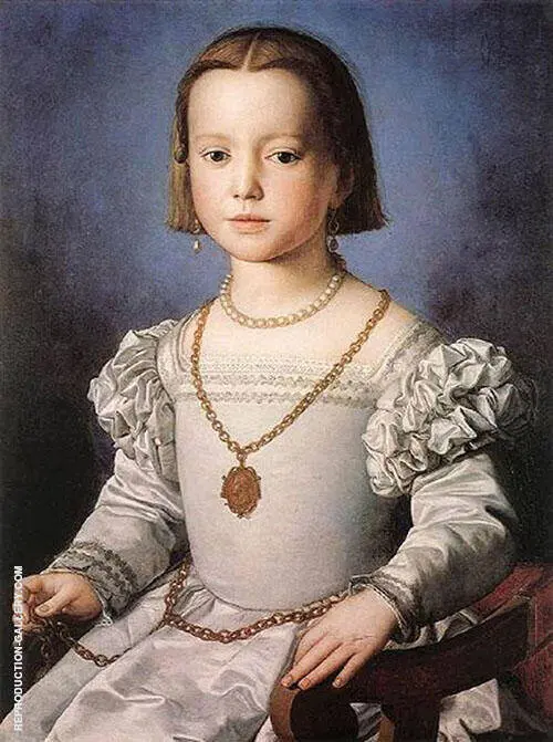 Portrait of Bia de Medici 1545 By Agnolo Bronzino