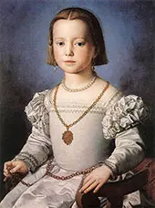 Portrait of Bia de Medici 1545 By Agnolo Bronzino
