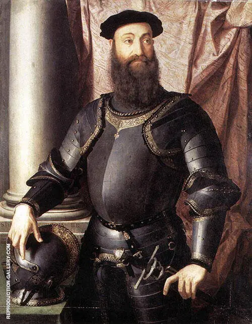 Portrait of Stefano Colonna 1546 By Agnolo Bronzino