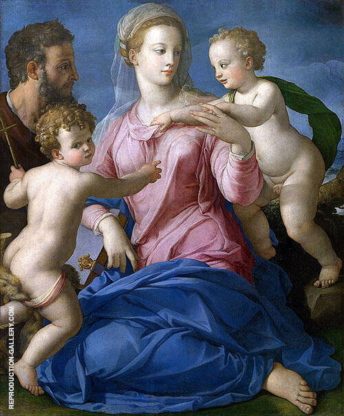 The Holy Family with The Infant Saint John The Baptist | Oil Painting Reproduction